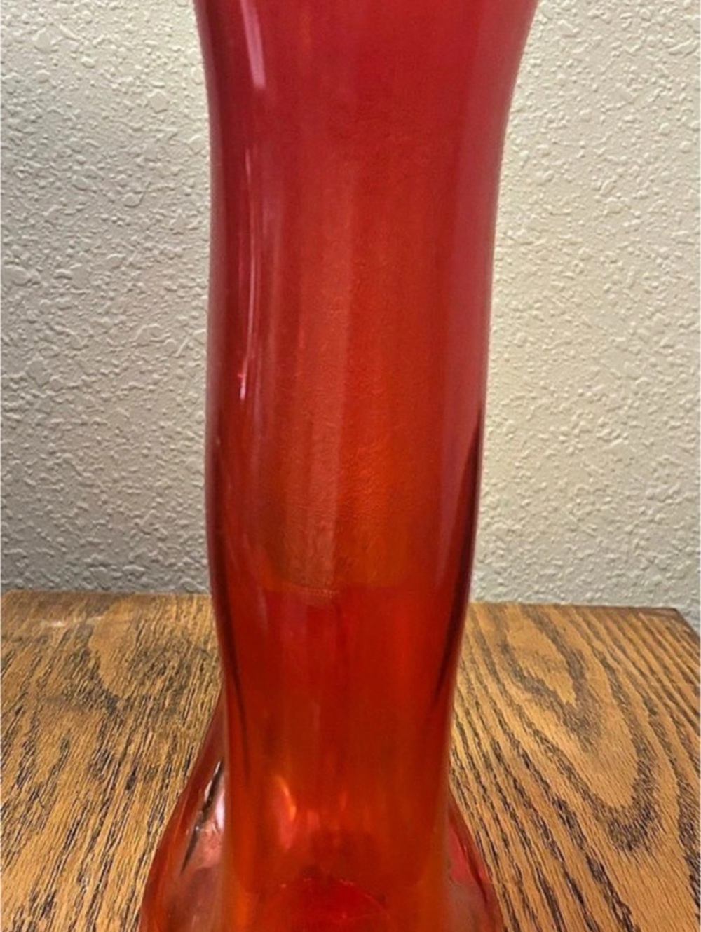 Red Glass Vase - Picture 3 of 5